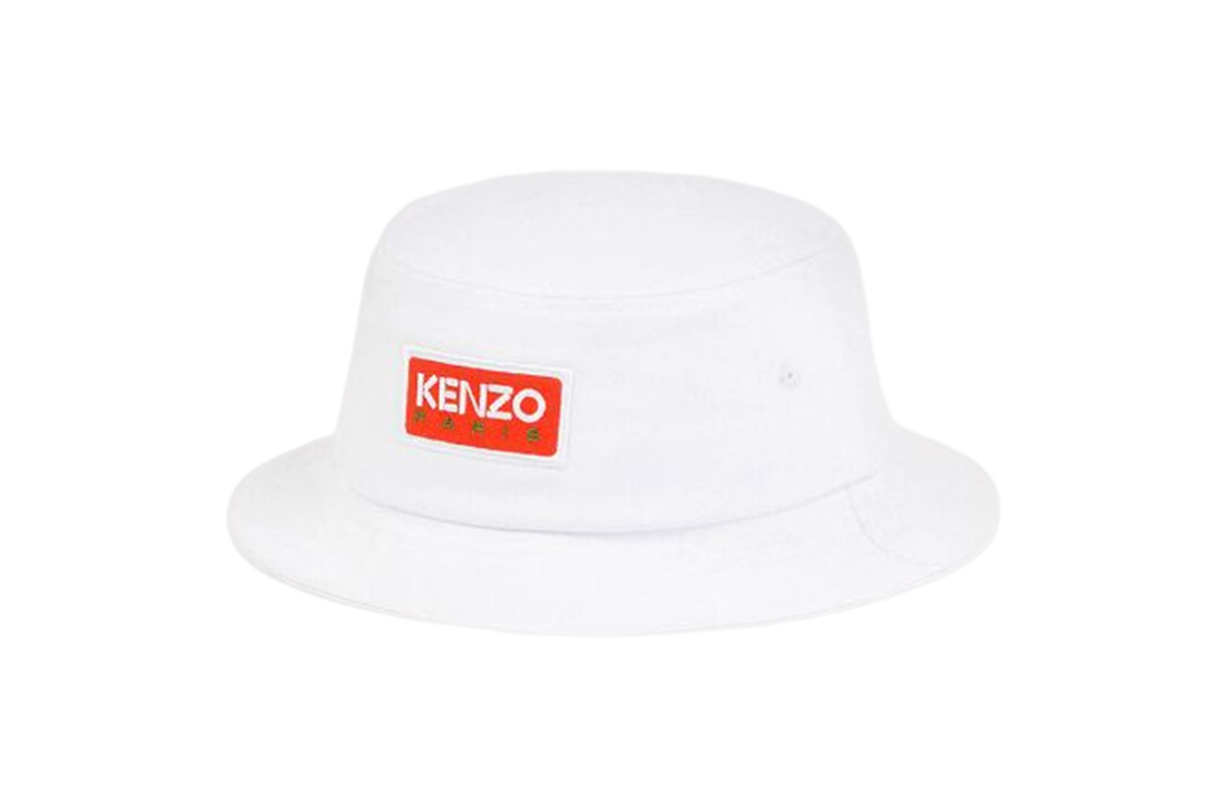 

KENZO Кепка-ведро с нашивкой логотипа, White