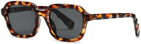 

Солнцезащитные очки 2027 квадратной формы для женщин, волнообразная оправа, винтажные солнцезащитные очки с защитой от УФ-излучения UV400 MTZJH, Leopard Black