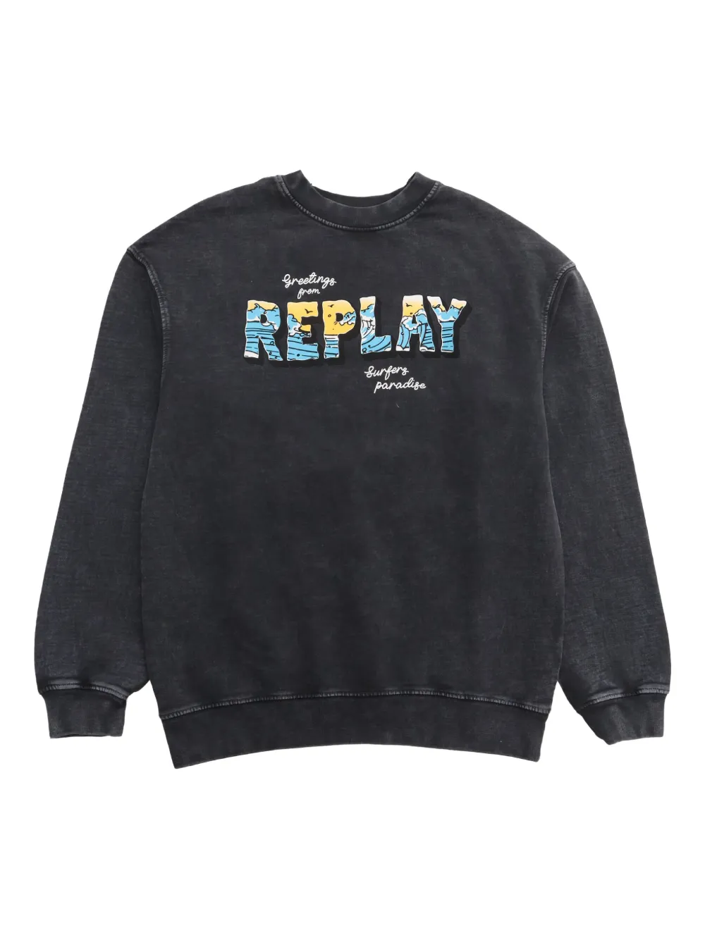 

Толстовка с принтом Replay, черный