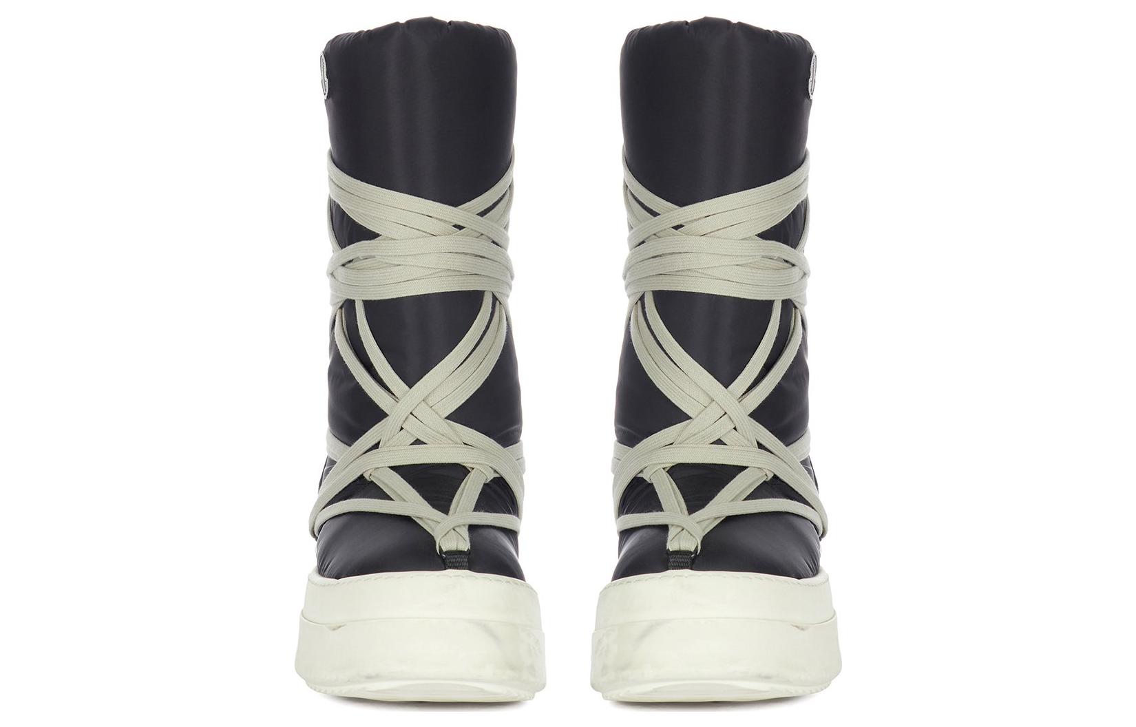 Moncler x Rick Owens Короткие зимние ботинки мужские черные — фото 4