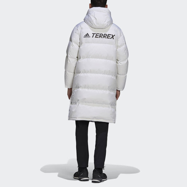 Пуховик adidas Outdoor Casual Sports hooded down Jacket Couple Style White, белый — фото 4