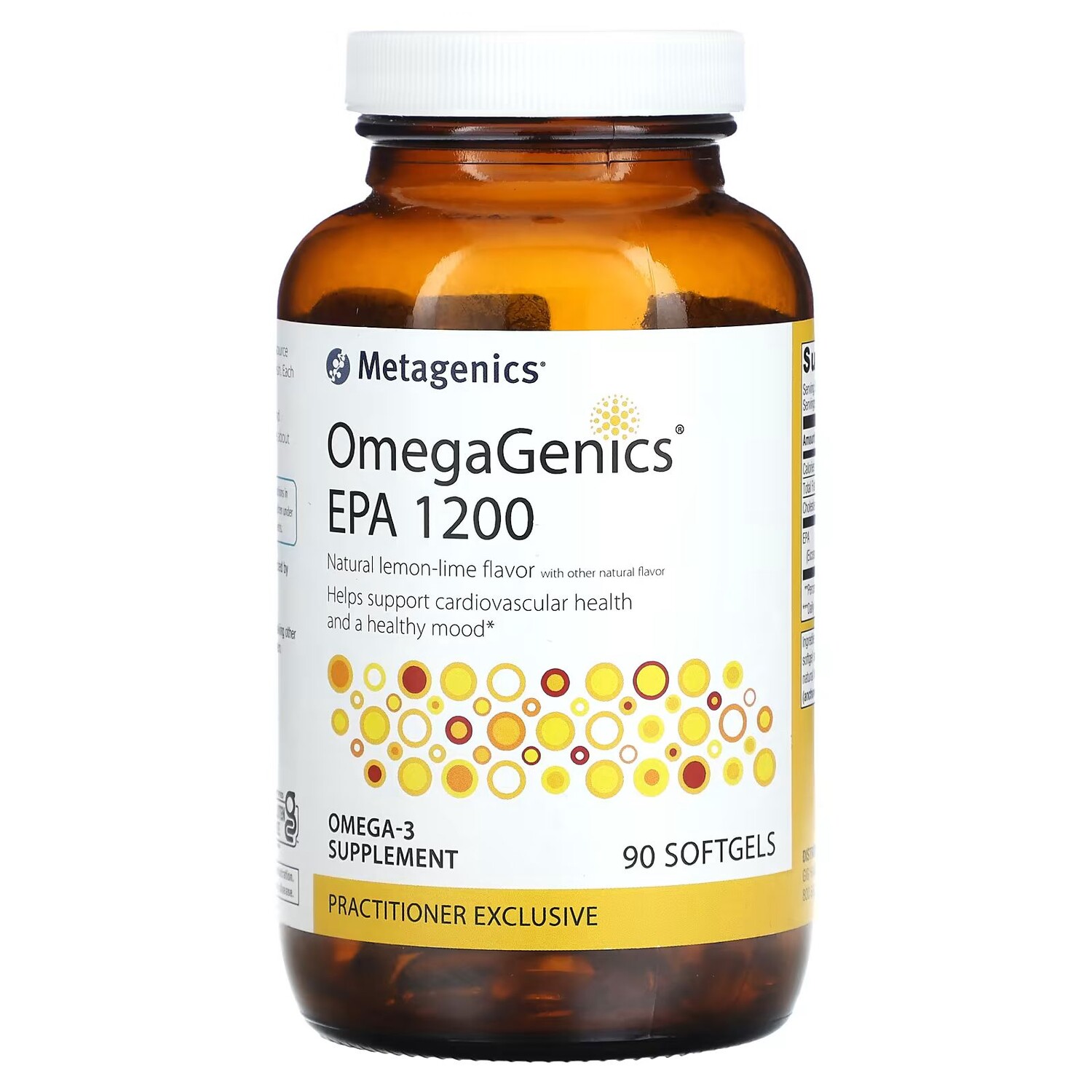 

OmegaGenics EPA 1200, натуральный лимон и лайм, 90 мягких таблеток Metagenics