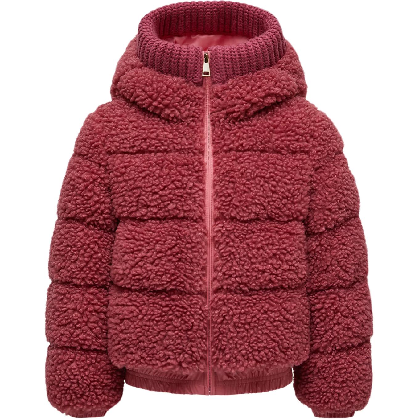 

Moncler Детская пуховая куртка серо-розово-красная