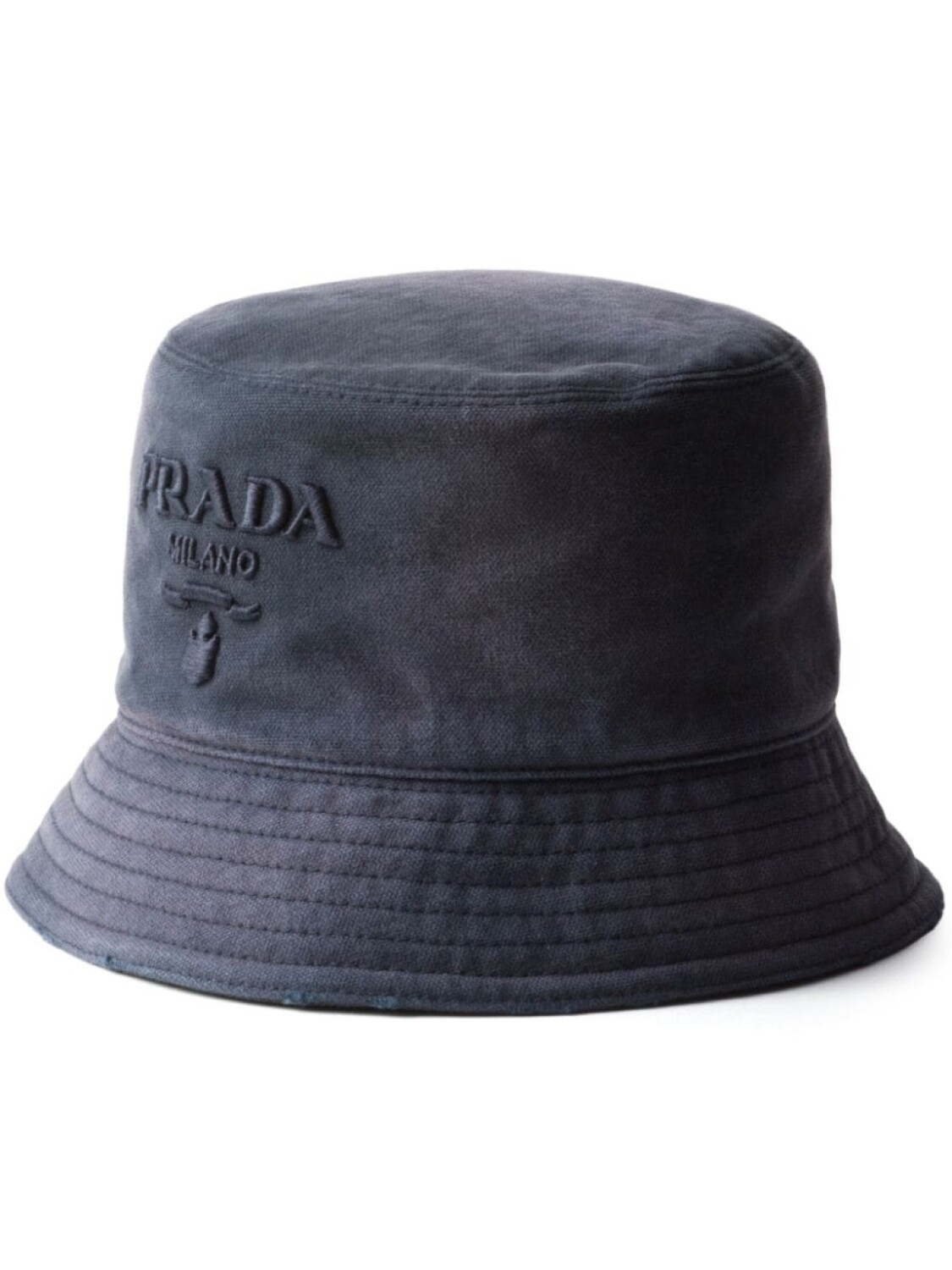 

Prada шляпа-ведро с вышитым логотипом, синий
