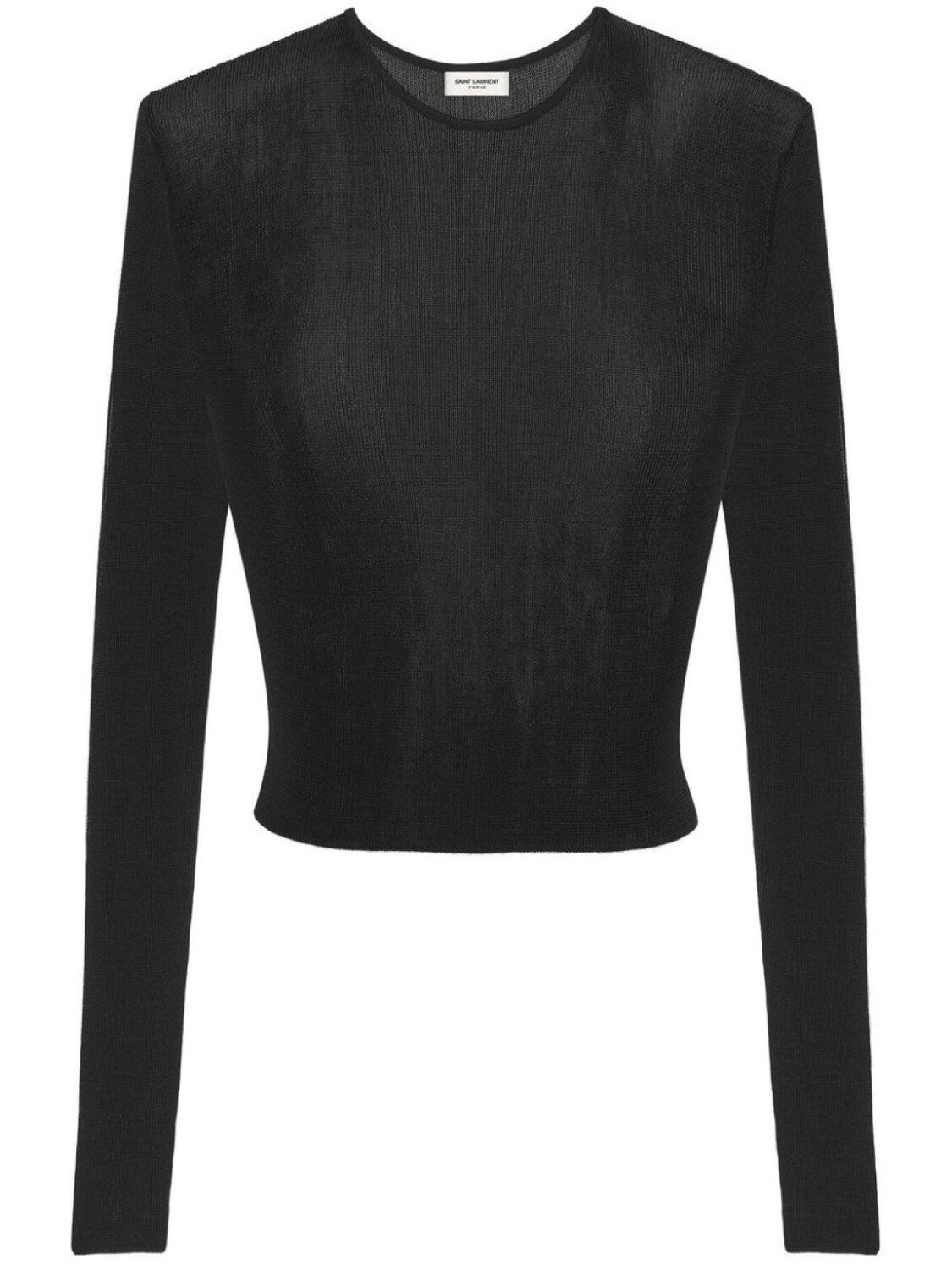 

Saint Laurent трикотажный топ с круглым вырезом, черный