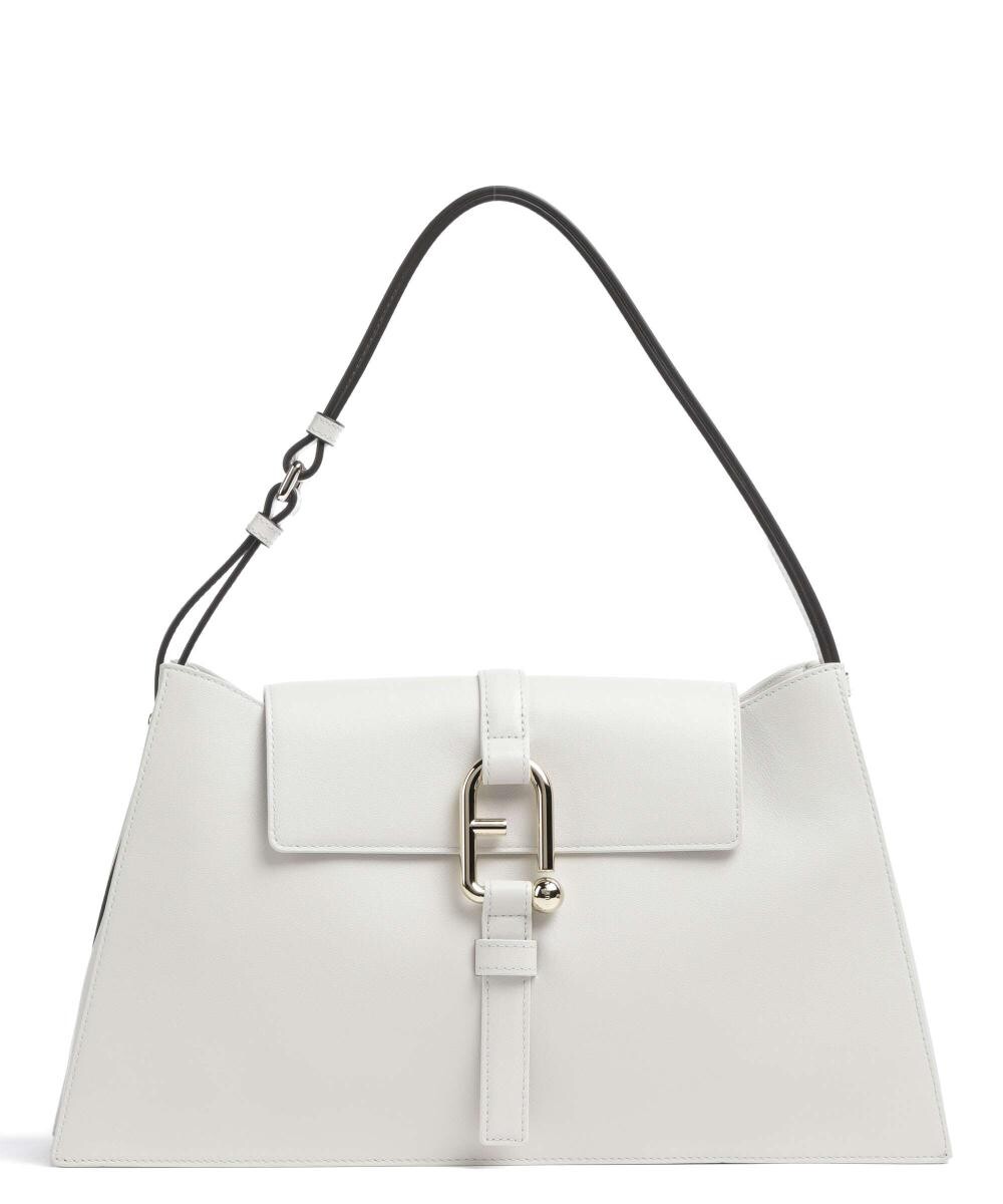 

Сумка через плечо Nuvola l из мелкозернистой телячьей кожи. Furla, белый