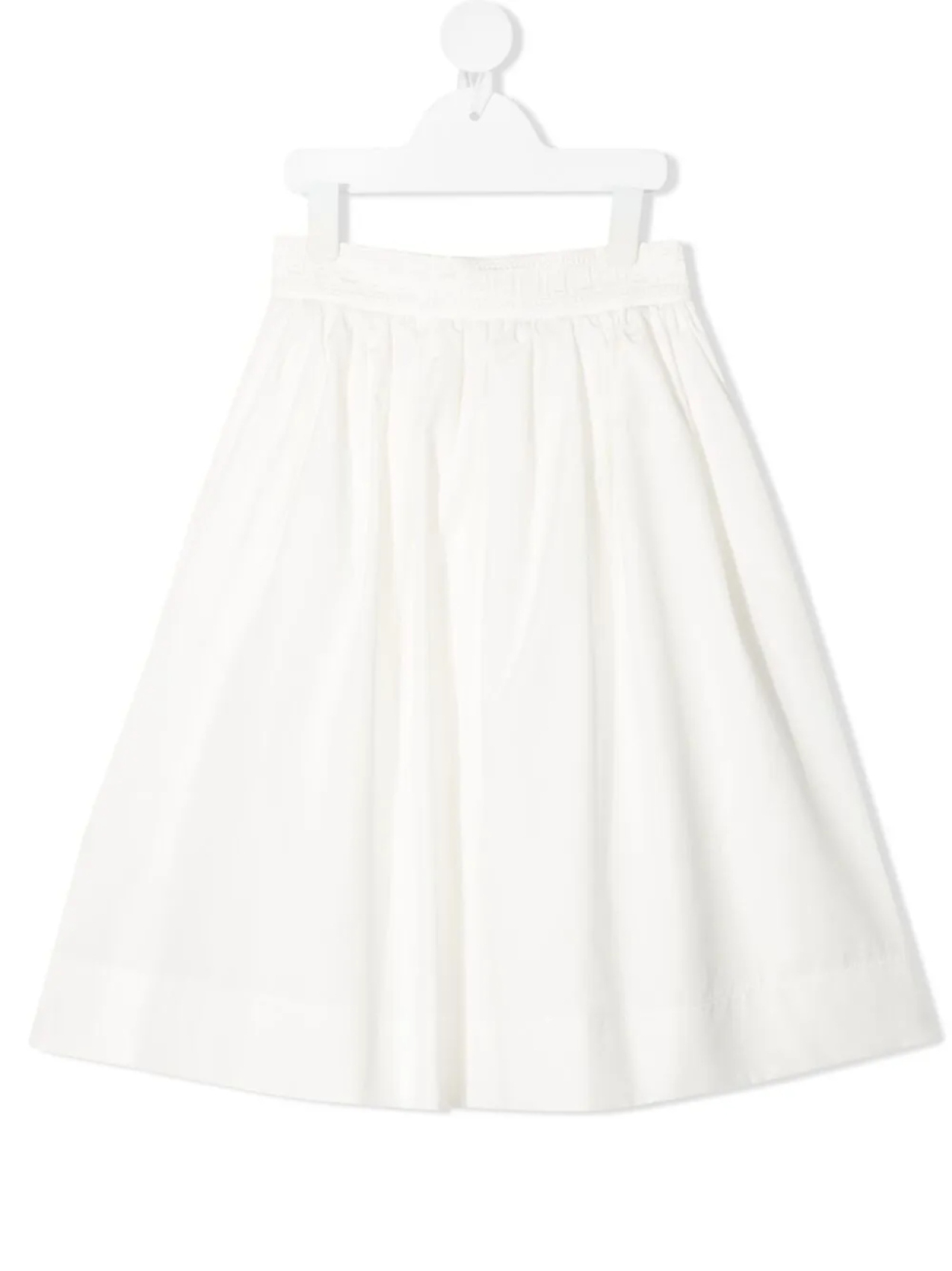

Юбка А-силуэта со складками Fendi Kids, белый
