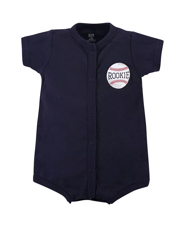 Детские хлопковые комбинезоны Baby Boys Hudson, 3 шт., Ahoy, 0-3 месяца Hudson Baby, синий — фото 2