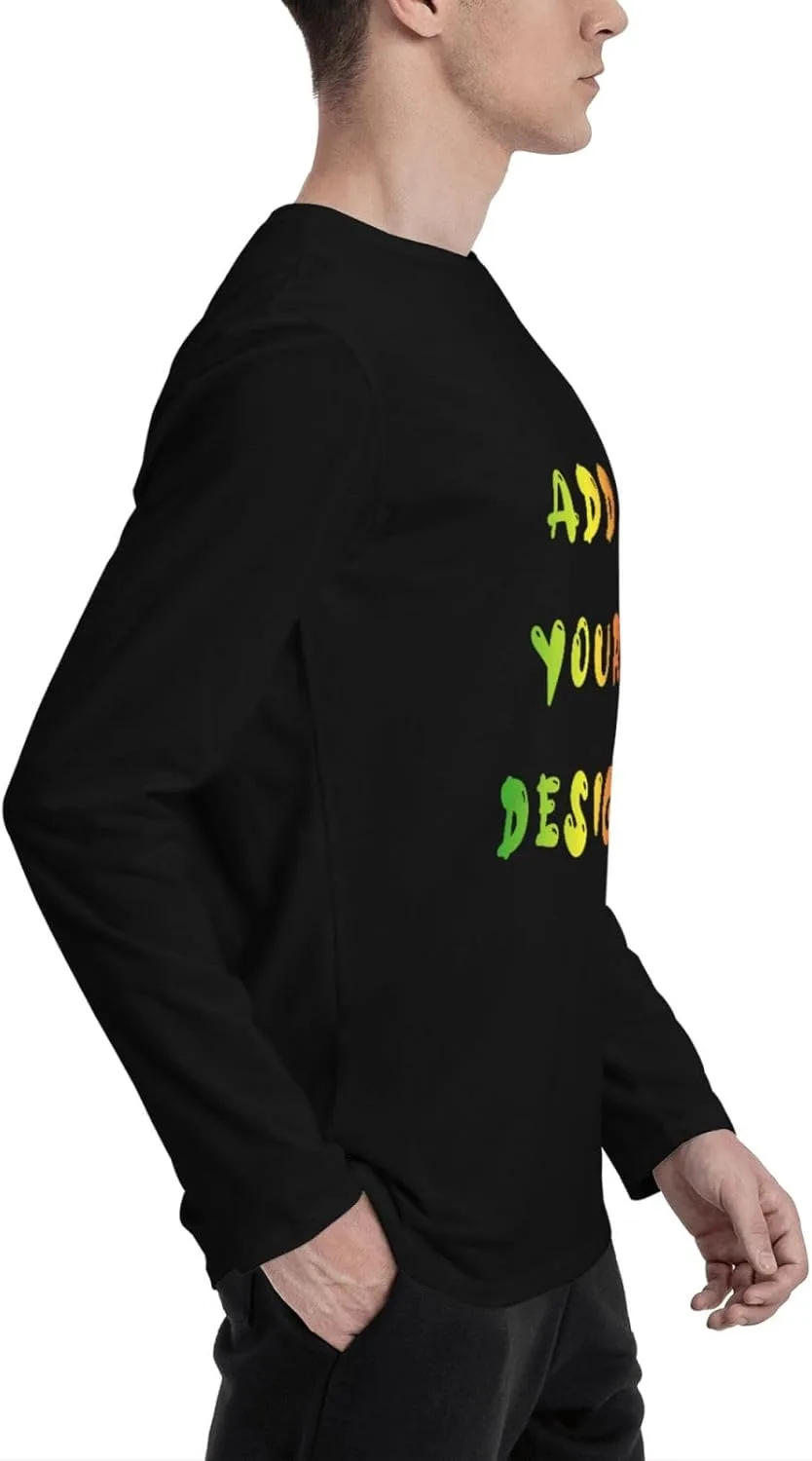 Мужская футболка с длинным рукавом Custom Cotton Crew Neck — фото 4