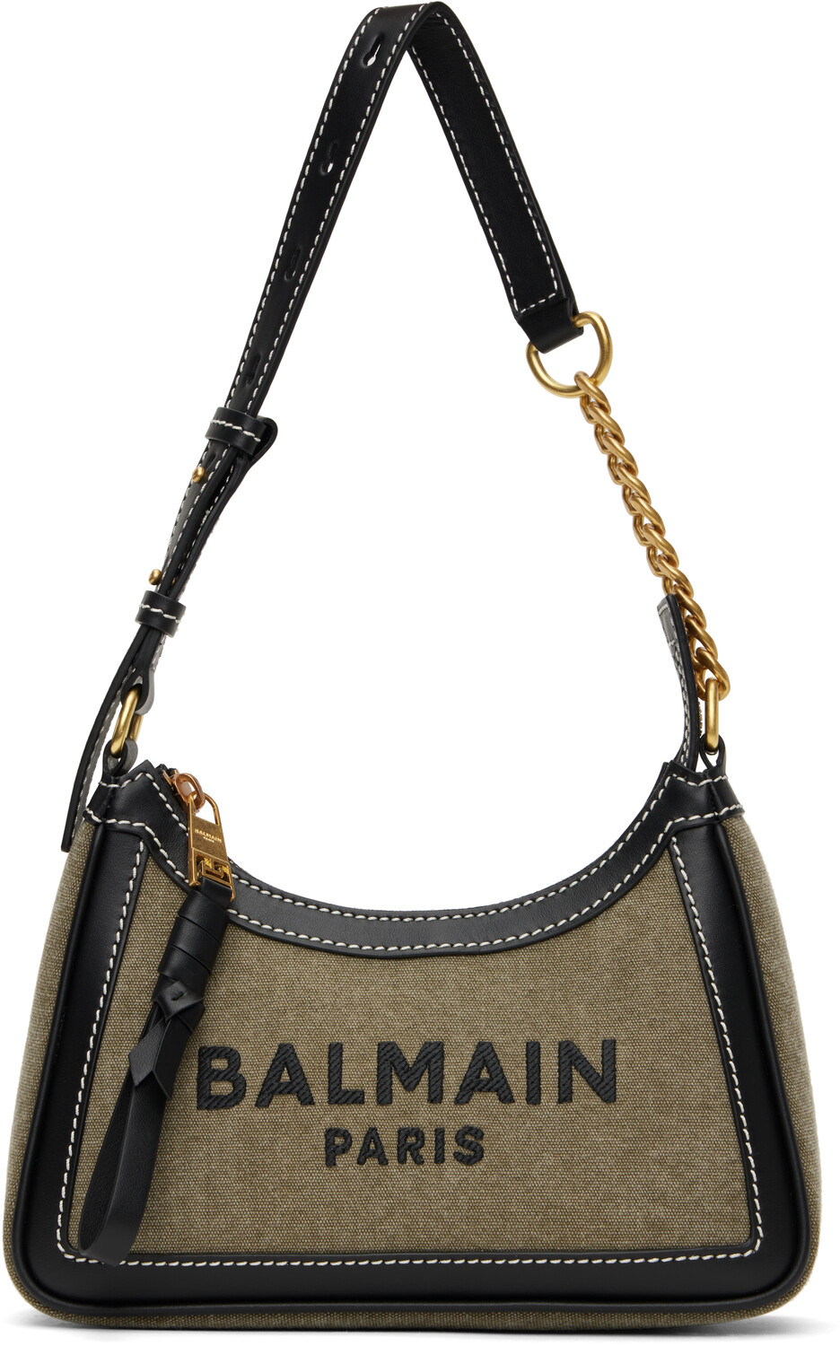 

Сумка из холста B-Army цвета хаки и черного цвета Balmain, Черный, Сумка из холста B-Army цвета хаки и черного цвета Balmain