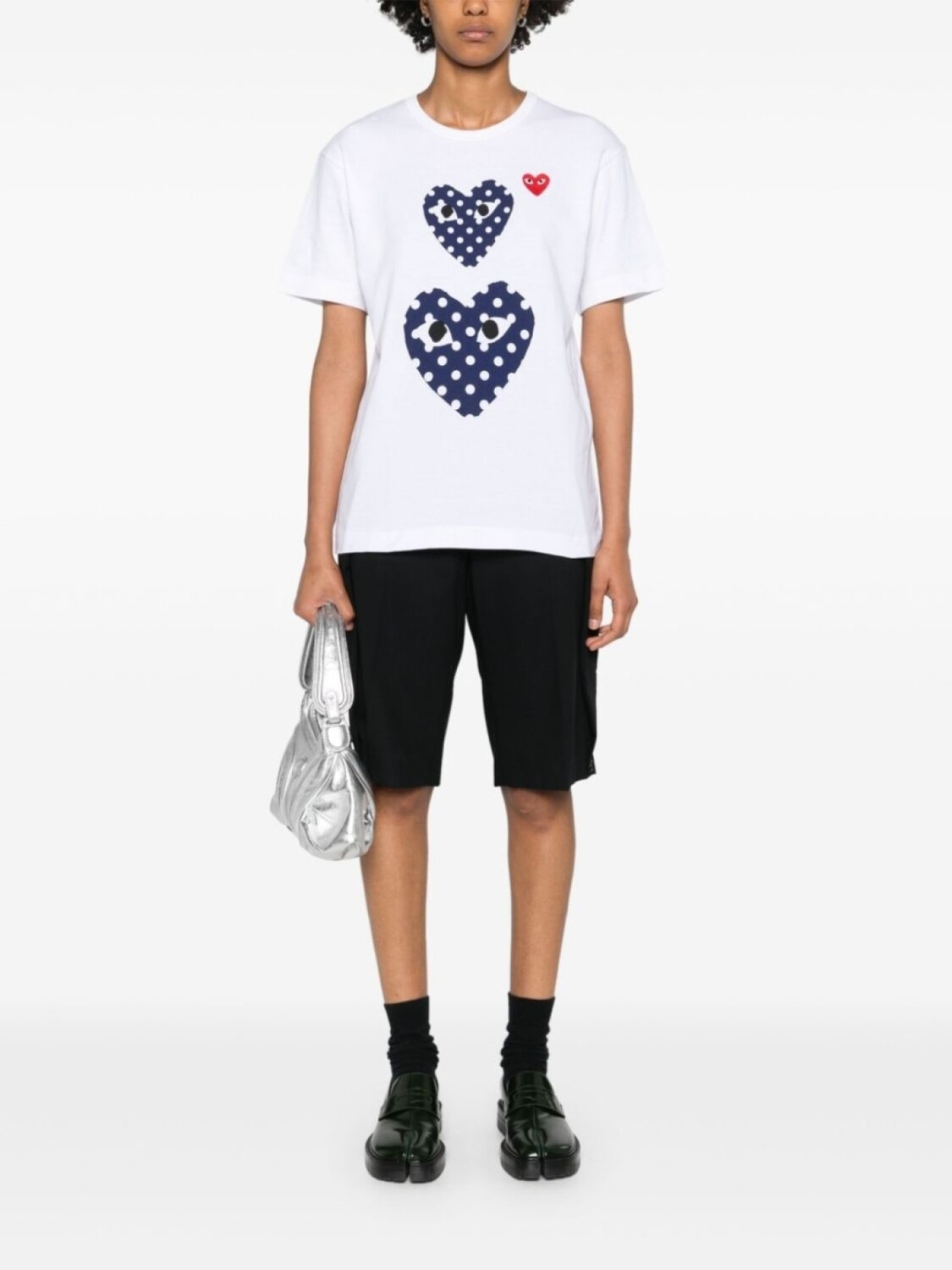 Comme Des Garçons Play футболка с аппликацией, белый — фото 2