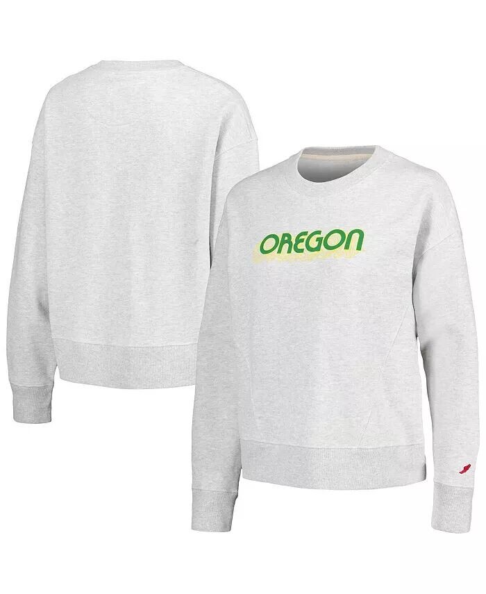 

Женский свитшот свободного кроя Ash Oregon Ducks League Collegiate Wear