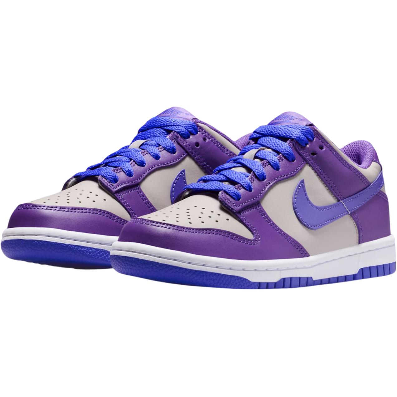 Nike Детские скейтбординг кроссовки dunk устойчивые к истиранию low top серый фиолетовый для подростков — фото 4