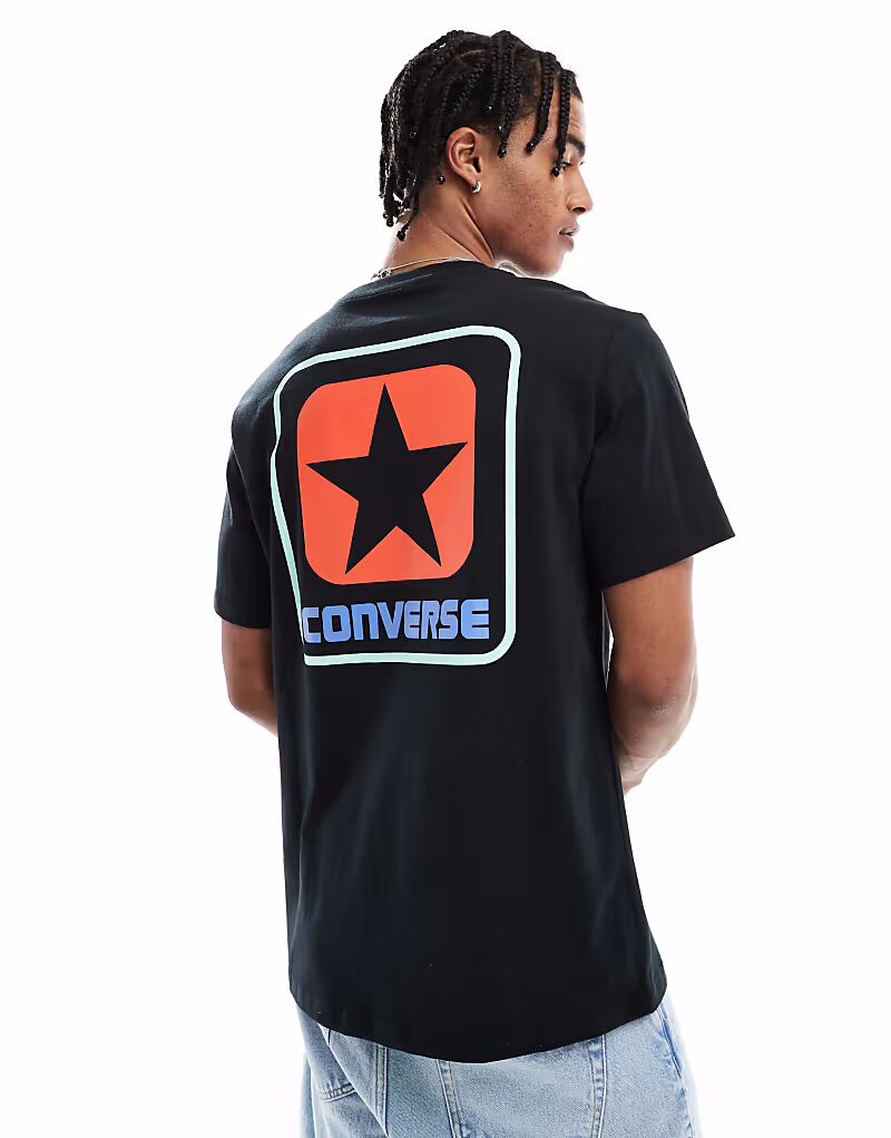 

Футболка с логотипом Converse сбоку черного цвета
