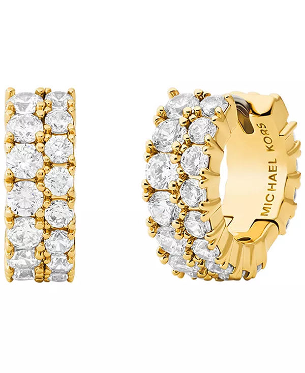 

Серьги-Хаги с кубическим цирконием Michael Kors, gold