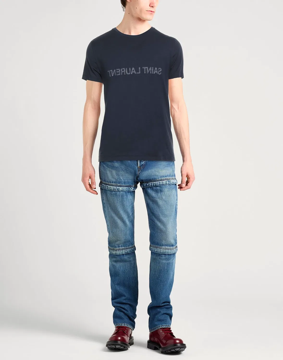 Футболка с принтом Midnight blue SAINT LAURENT — фото 2