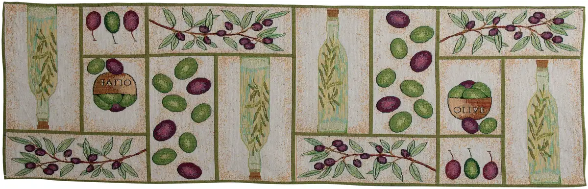 

SPRÜGEL дорожка для стола "Оливковое масло", (1 шт.), гобелен 30х100 см, зеленый