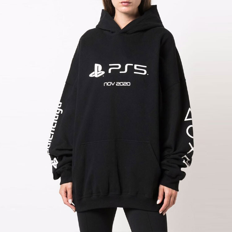 Толстовка женская Balenciaga x PlayStation, черный — фото 4