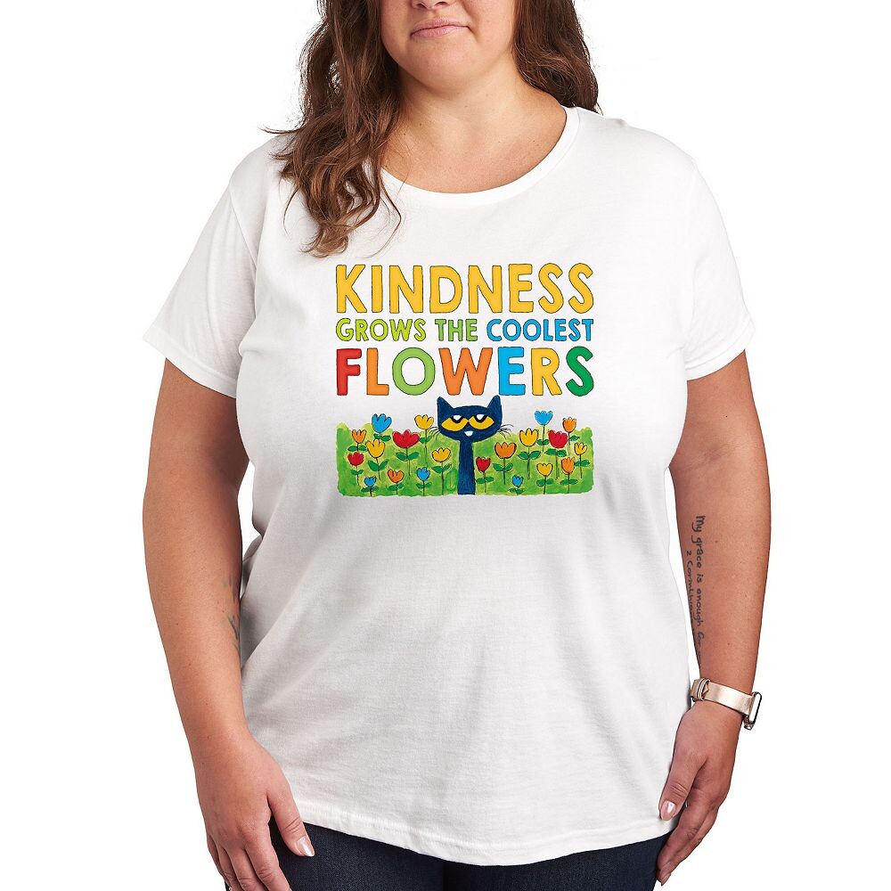 

Футболка Plus Pete The Cat Kindness Grows с рисунком Licensed Character, белый
