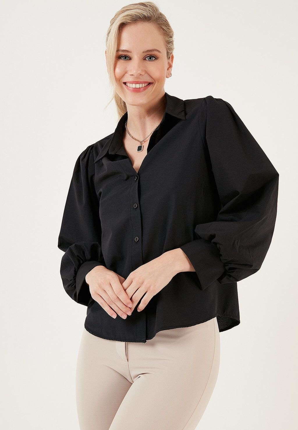 

Блузка-рубашка REGULAR FIT LELA, цвет black