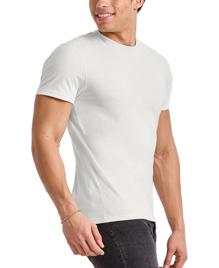 Мужская футболка Originals Tri-Blend с короткими рукавами Hanes, белый — фото 3