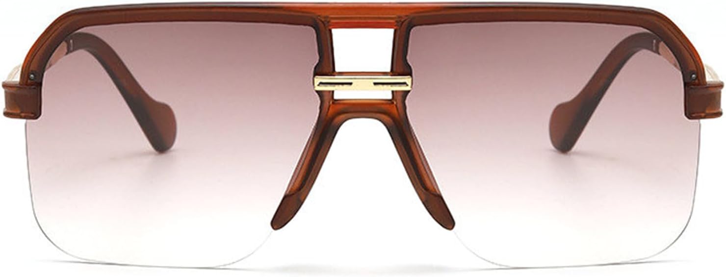 

Хелена Модные роскошные солнцезащитные очки большого квадратного размера для мужчин и женщин, винтажные, с металлической оправой, полуободковые, в стиле «пилот», с защитой от УФ-излучения UV400 helena, C3