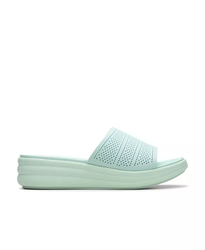 Женские сандалии на плоской подошве Cloudsteppers Drift Twist Slip-On Clarks, зеленый — фото 2