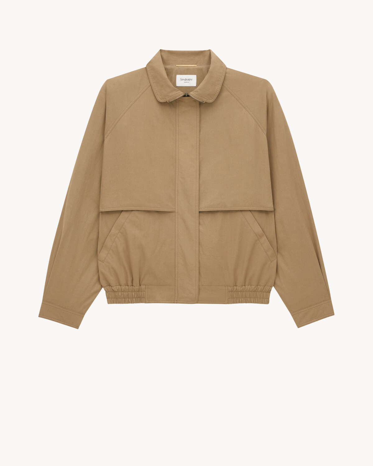 

Куртка из хлопкового канваса Saint Laurent, бежевый