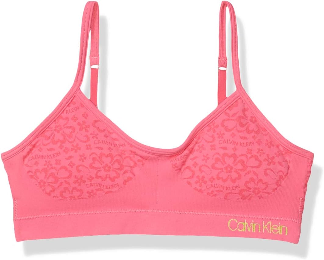 

Бесшовный бюстгальтер без косточек Calvin Klein для девочек, Floral Sugar Plum