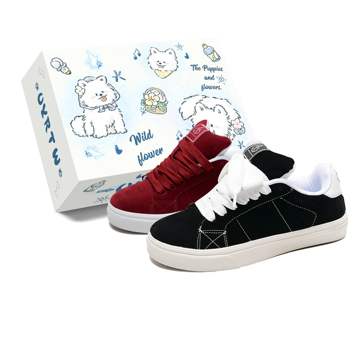 

UYRTW Высокие устойчивые к истиранию легкие дышащие низкие кеды для скейтборда унисекс черно-красные непарные, цвет Black Red Mismatched