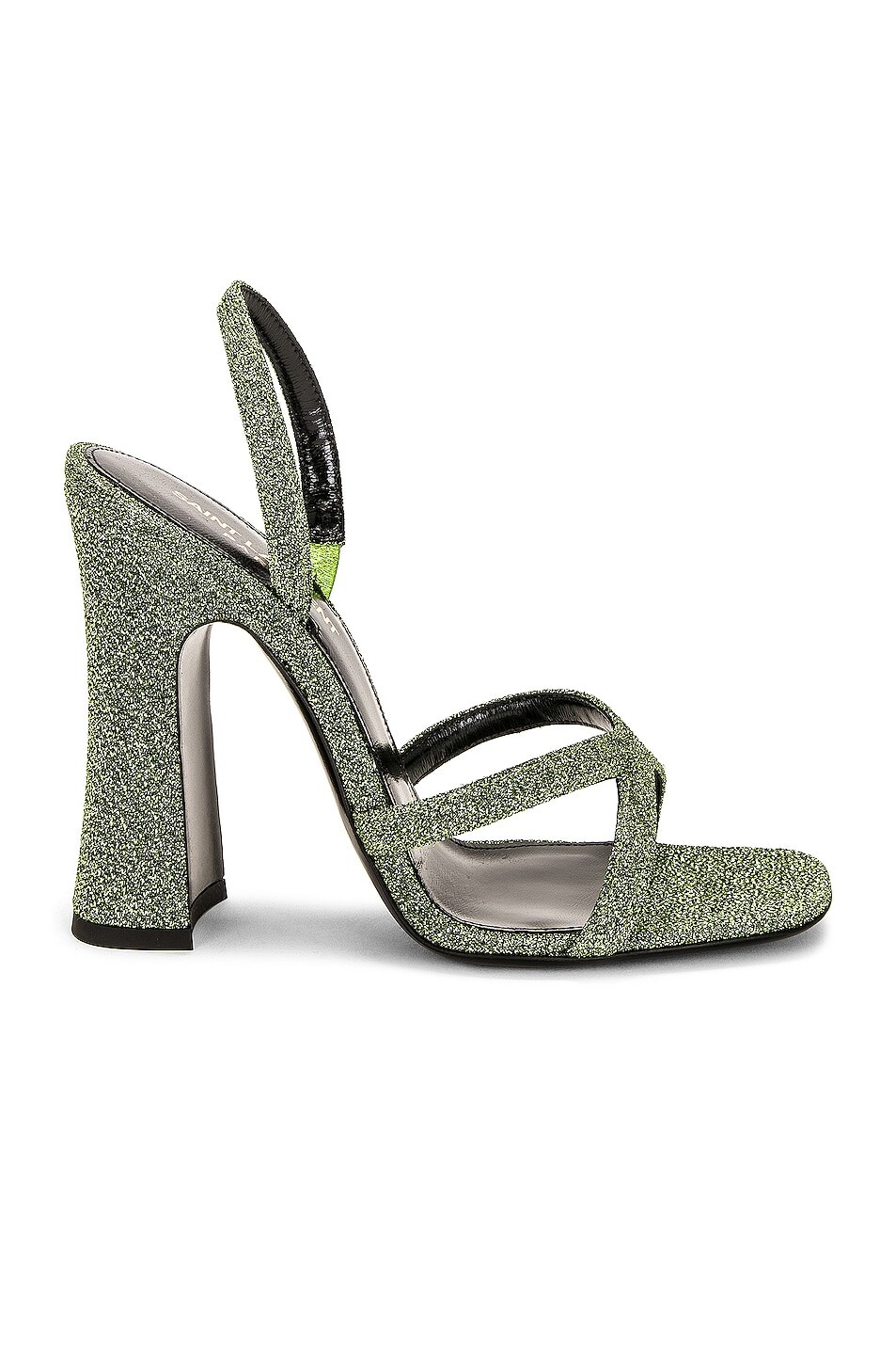 

Босоножки на каблуке Arancha 110 Saint Laurent, цвет Crystal Jade Green
