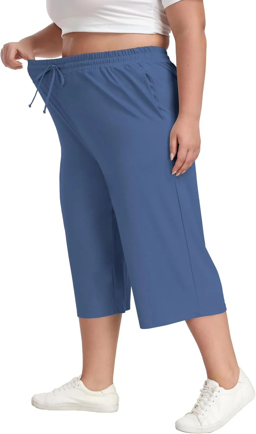 

Женские капри с широкими штанинами и карманами Cheapestbuy