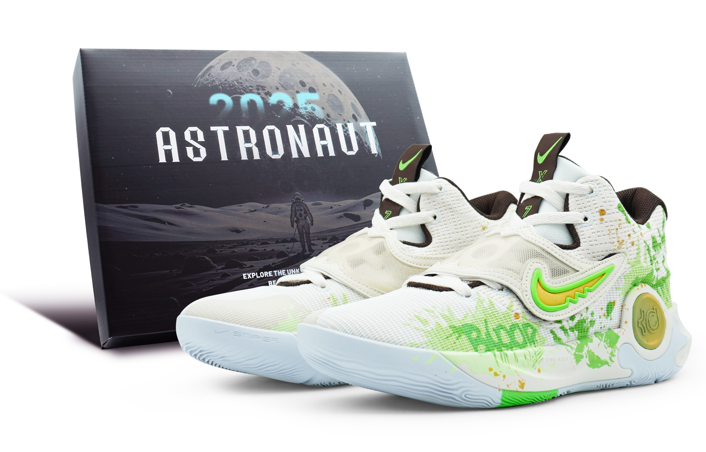 

Nike Баскетбольные кроссовки KD Trey 5 X Cushioning с низким верхом, отводящие влагу, мужские, зеленые, белые, оранжевые