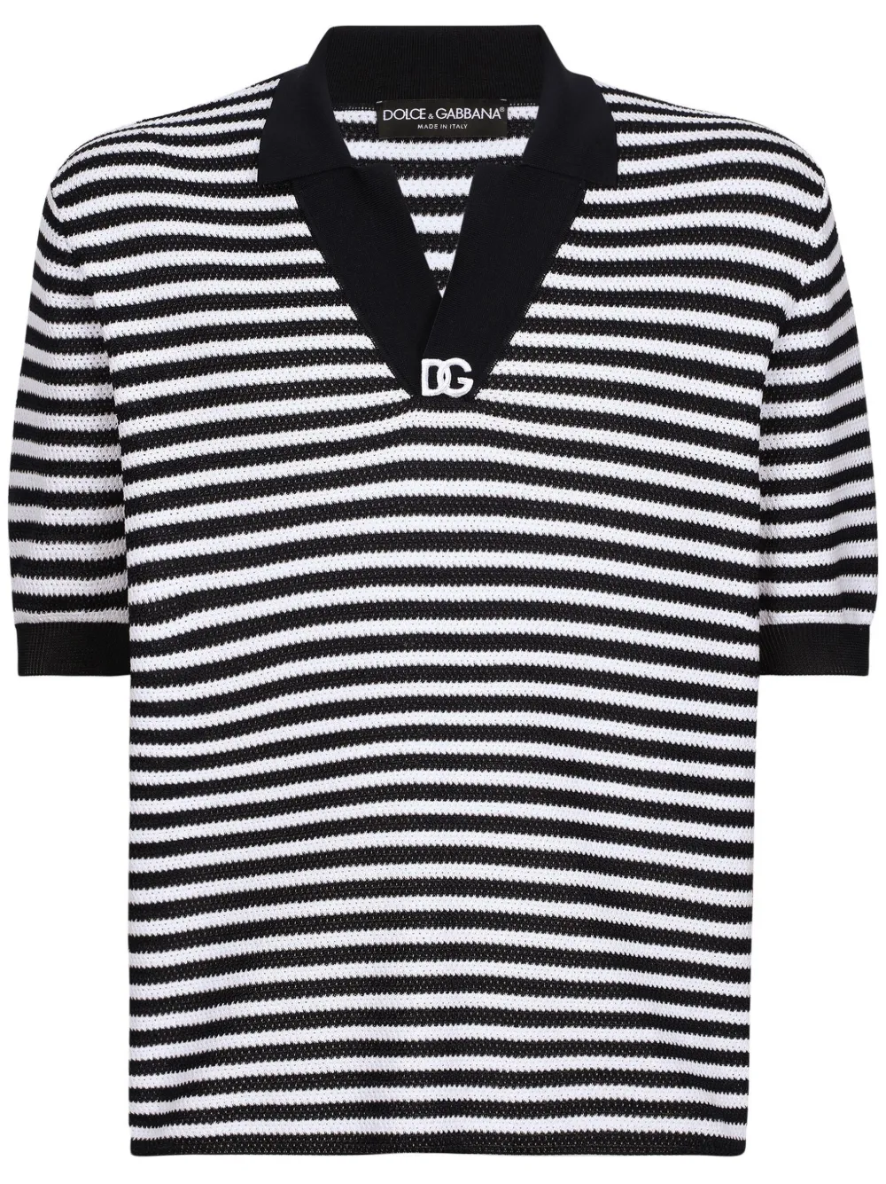 

Полосатая рубашка поло DOLCE & GABBANA, синий
