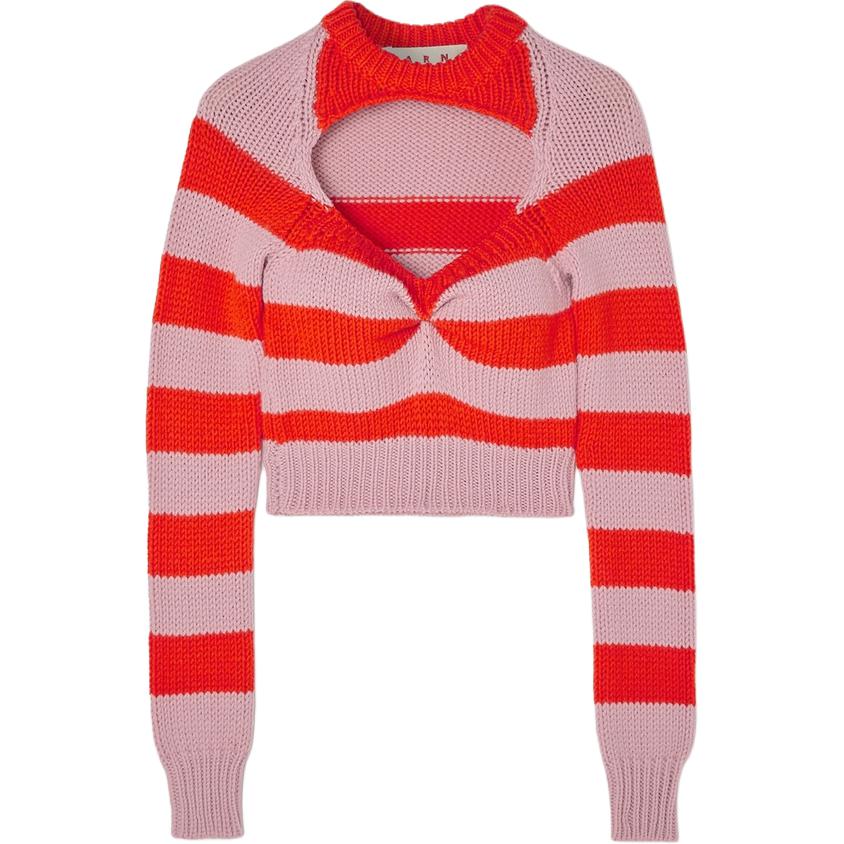 

MARNI Свитер женский в классическом стиле Rose с круглым вырезом умеренной посадки