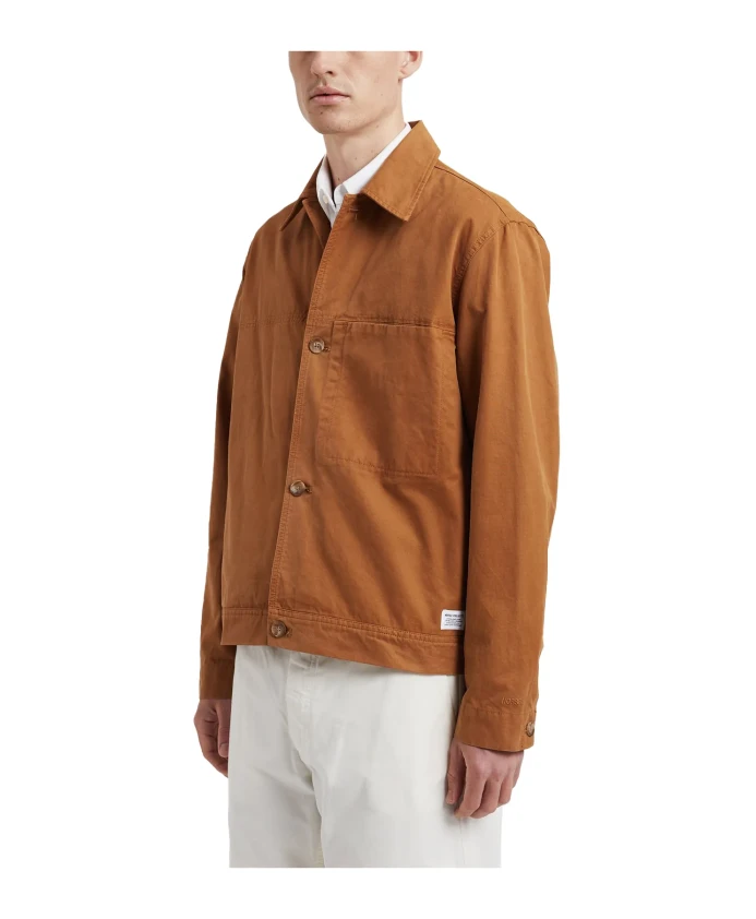 

Классическая рубашка-куртка из парусины. Norse Projects, коричневый