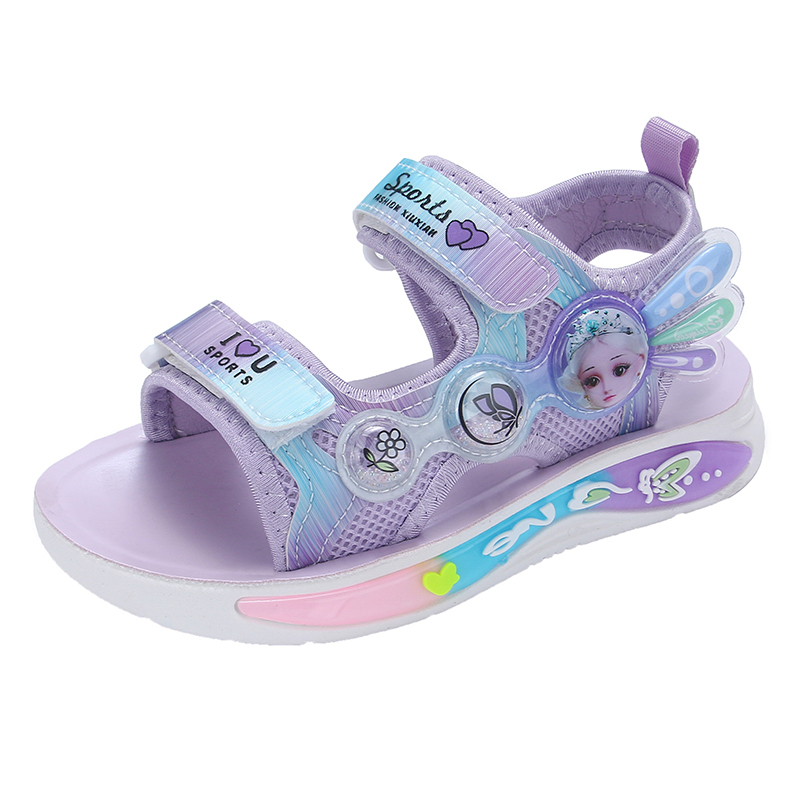 

Противоскользящие и износостойкие дышащие детские сандалии KUPE, фиолетовый