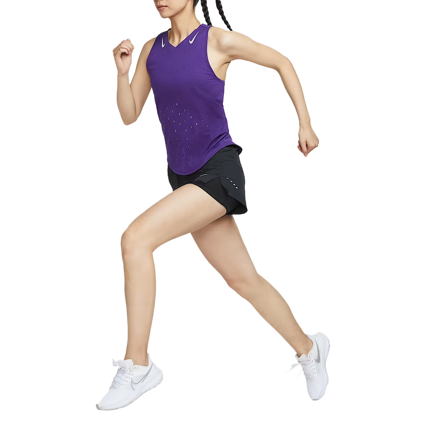Nike Женская майка AEROSWIFT Sport цвета Garden Purple — фото 3