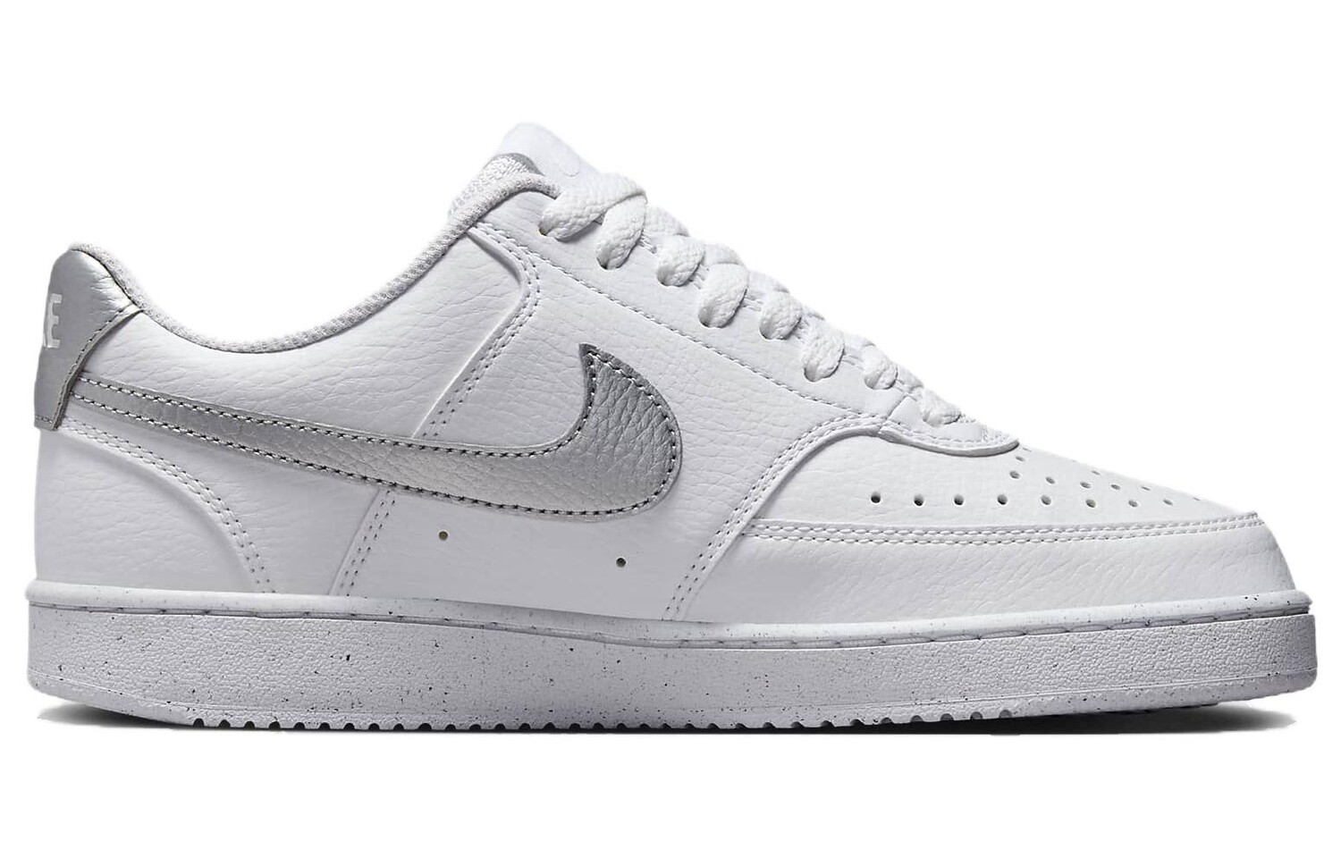 Женские кроссовки для скейтбординга Nike Court Vision 1, Белый/Серебристый — фото 2