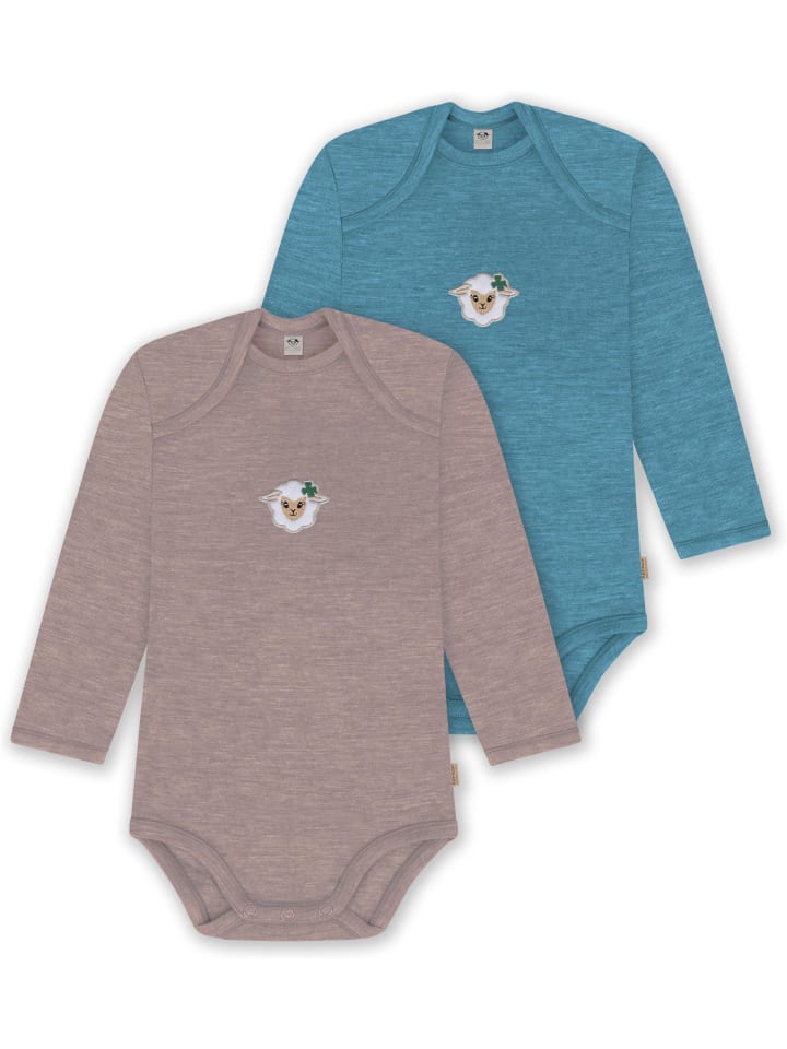 

Normani Outdoor Sports Комплект из 2 детских боди с длинными рукавами из мериносовой шерсти, цвет розовый/голубой, Окленд