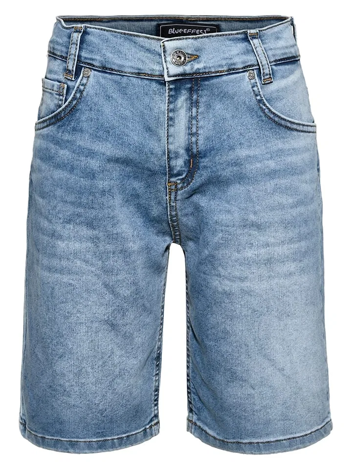 Бермуды джинсовые, High Waist, Blue Effect, синие