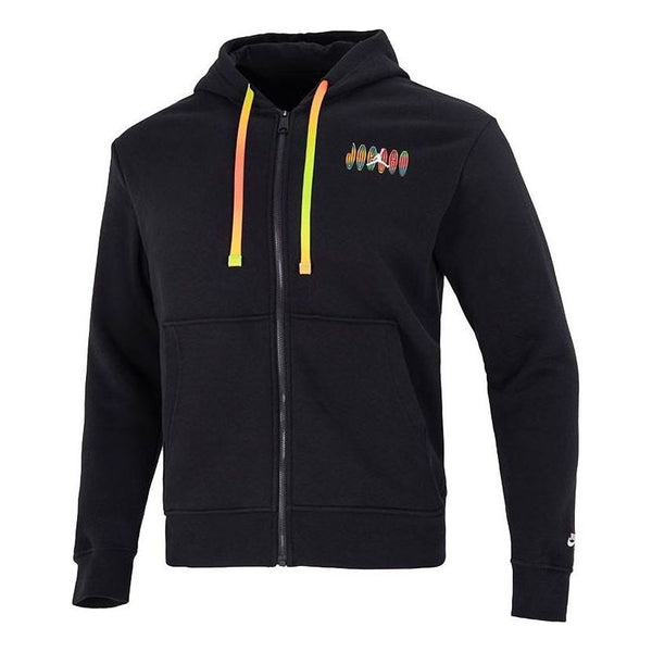 

Толстовка Men's Nike Kangaroo Pocket Chest Multi-Color Printing Drawstring Pullover Black, мультиколор