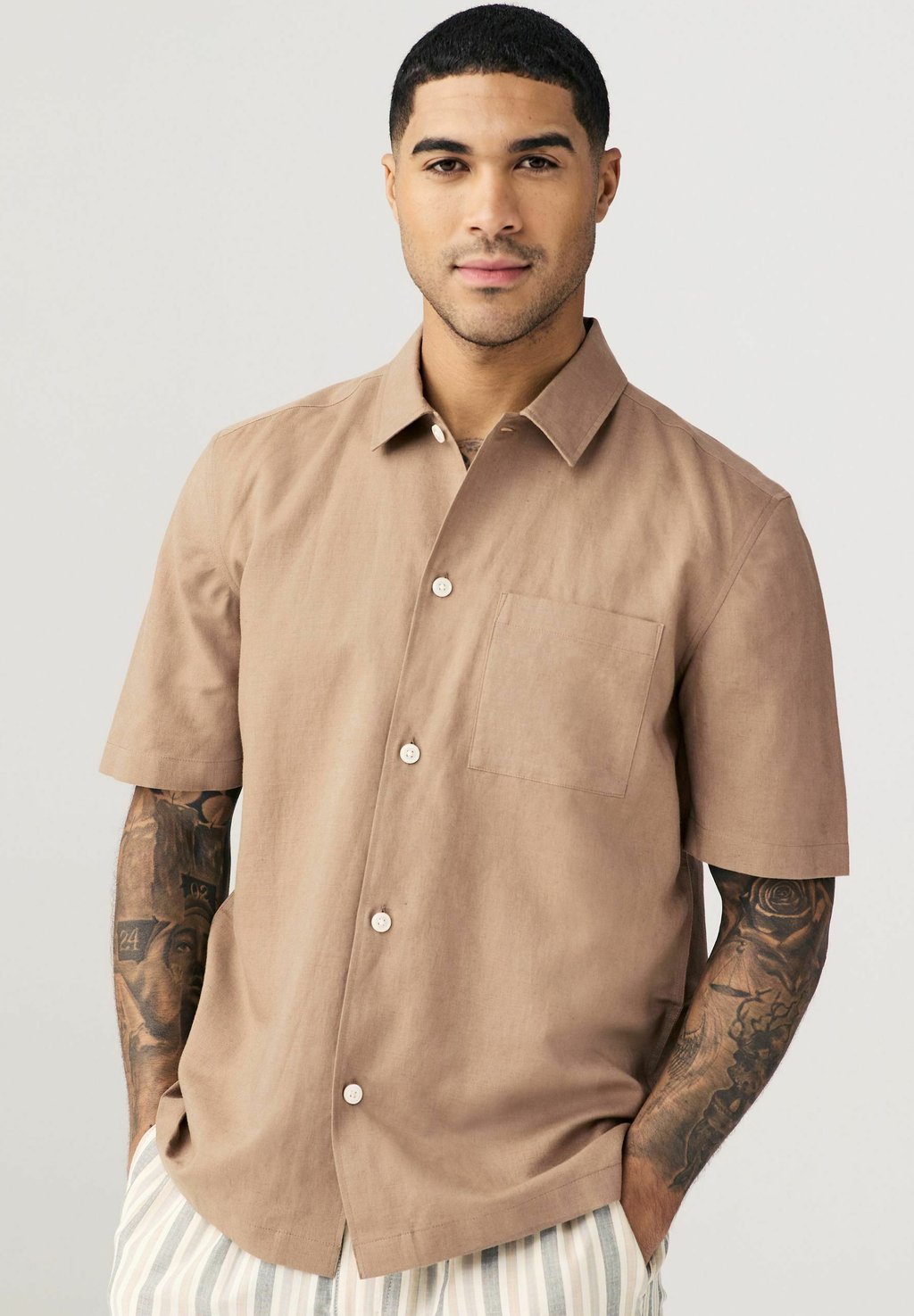 

Рубашка SHORT SLEEVE Next, бежевый