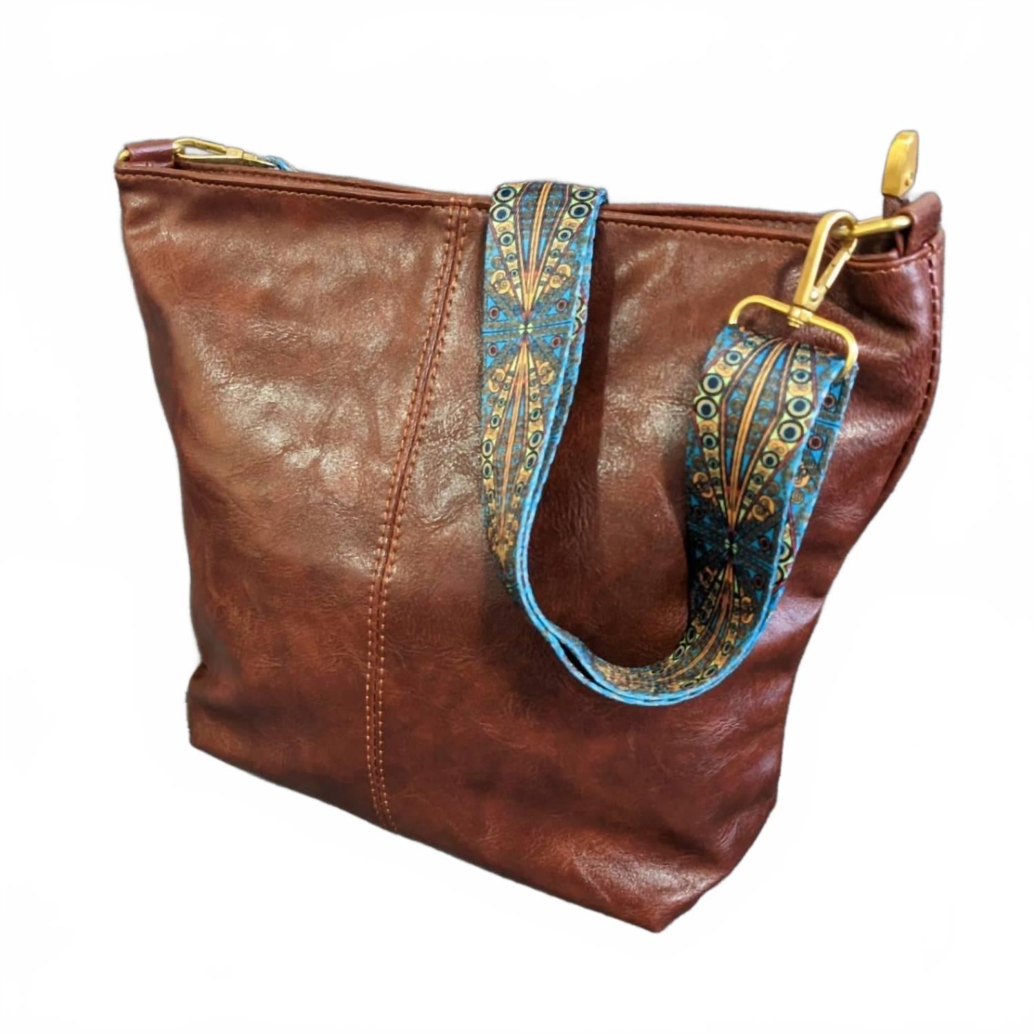 

Женская сумка Irma из веганской кожи с узором на ремешке, цвет «кэмел» Zenana, коричневый