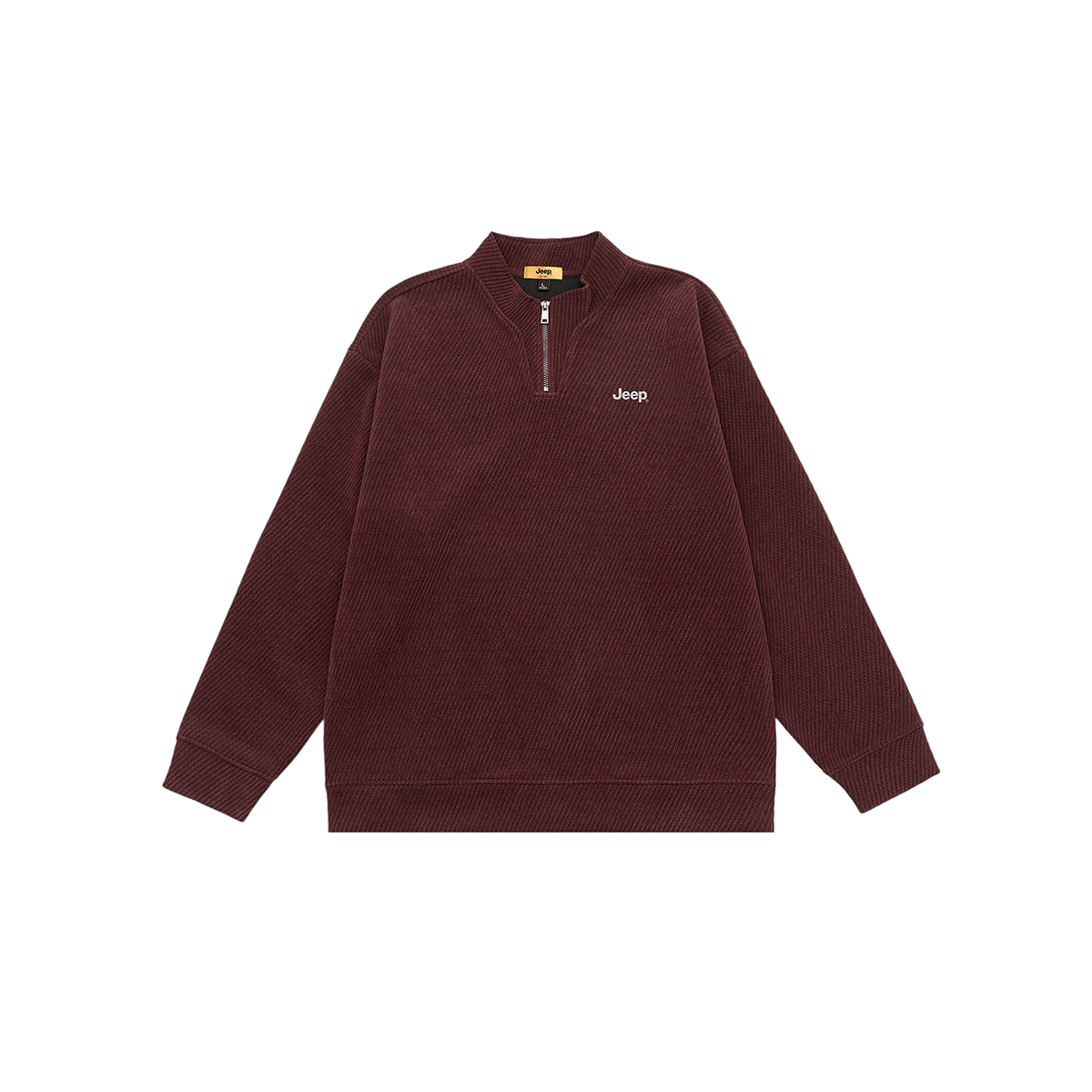 

Свитшот Unisex Stand Collar Moderate Regular Jeep, maroon