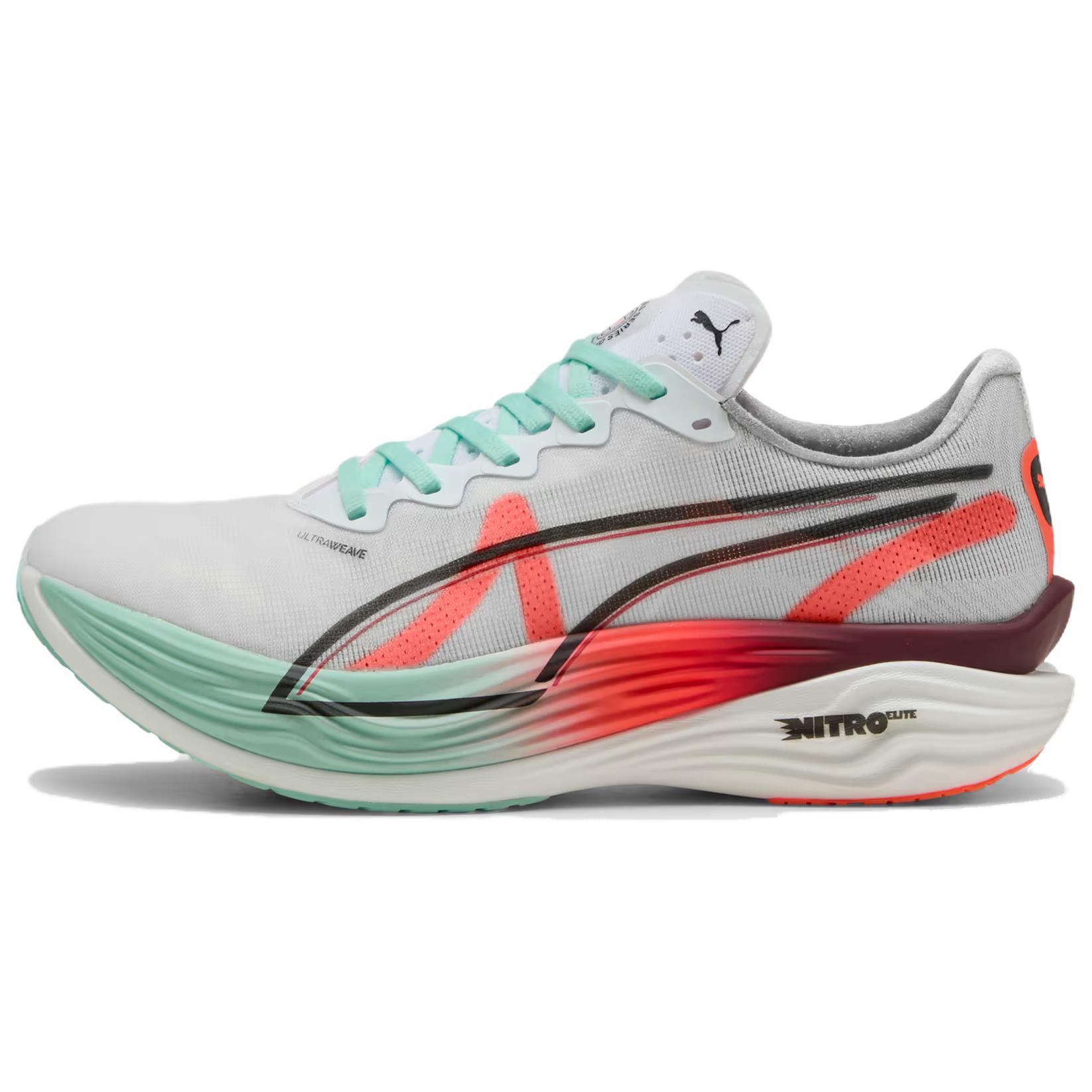 

PUMA Кроссовки для бега HYROX x Deviate NITRO Elite 3 с низким верхом, устойчивые к истиранию, мужские, белые, красные