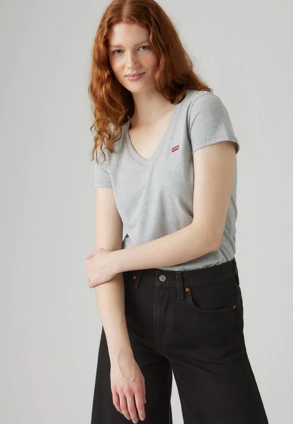 Идеальные футболки с v-образным вырезом, комплект из 2 штук, с принтом. Levi'S, White/Starstruck Heather