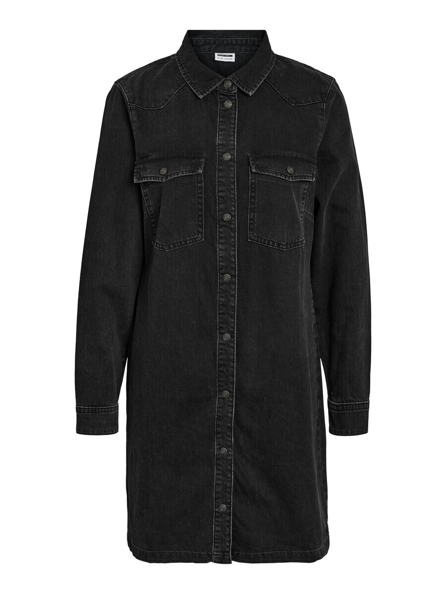 

Платье рубашка Noisy may Shirt Dress NMNEW SIGNE, черный деним