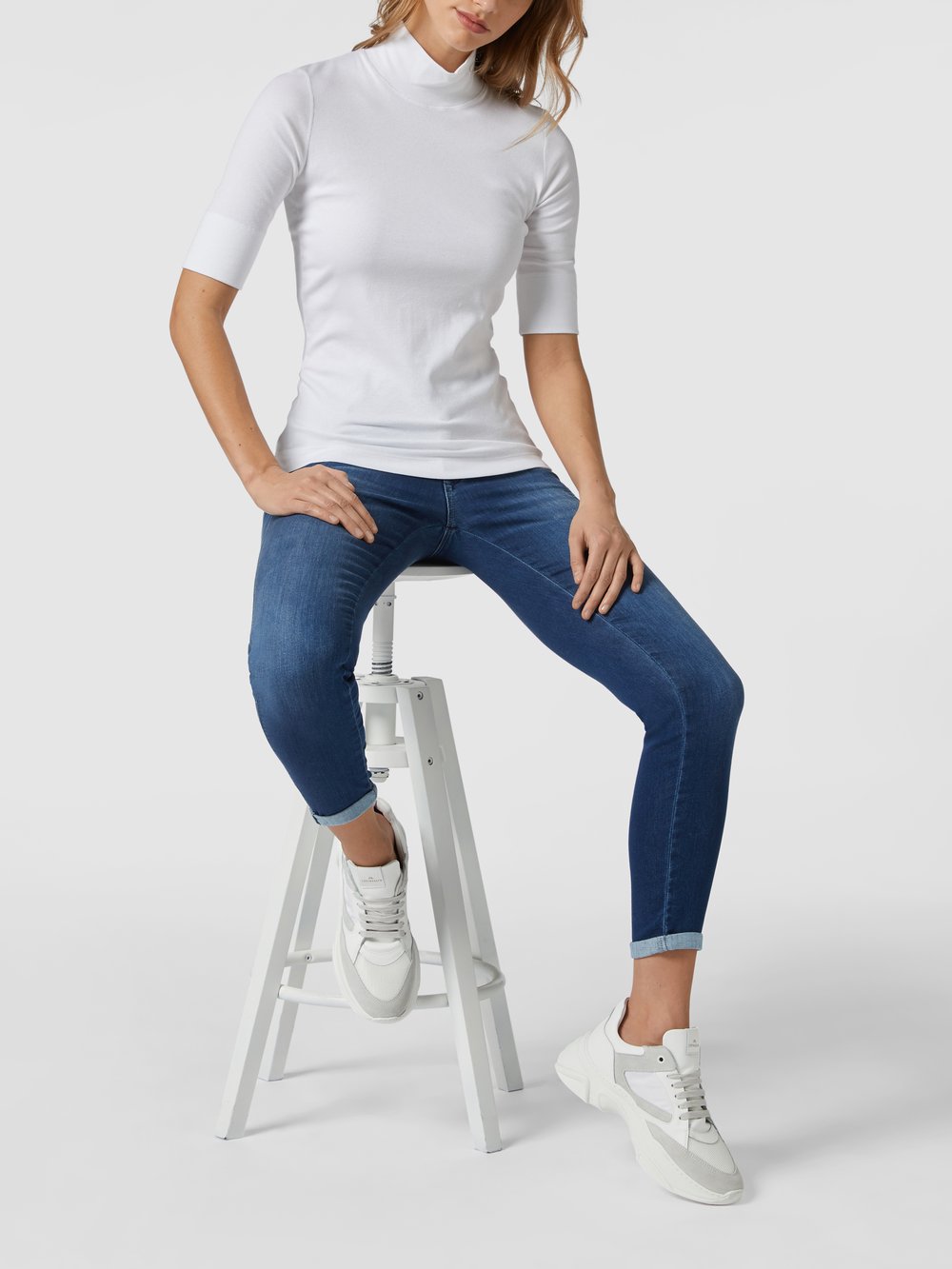 

Укороченные джинсы суперскинни с эластичной вставкой, модель «Lexy» Mavi Jeans, синий
