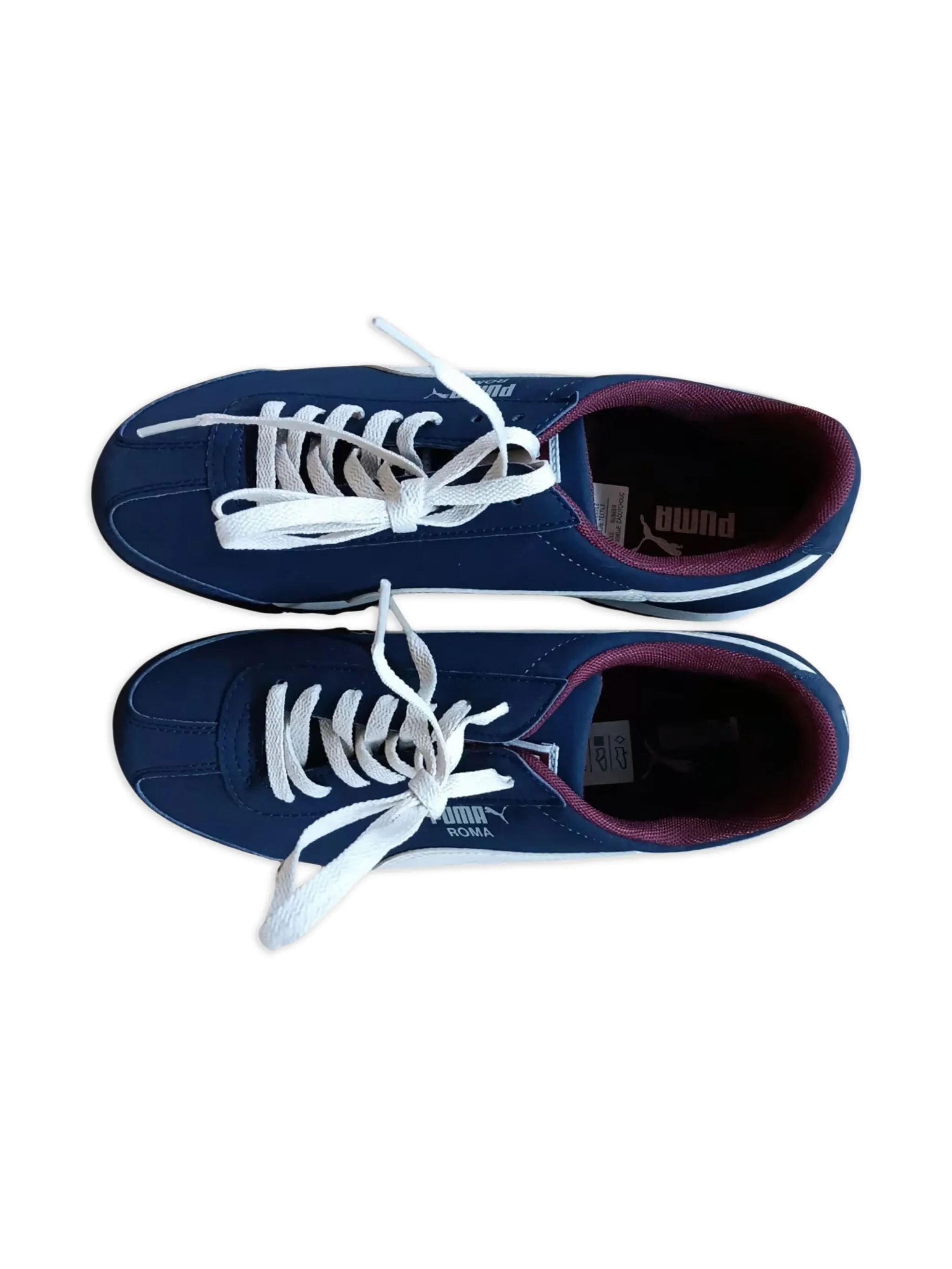 Кроссовки Roma Sl Nbk Peacoat/Marshmallow Puma Kids, синий — фото 4